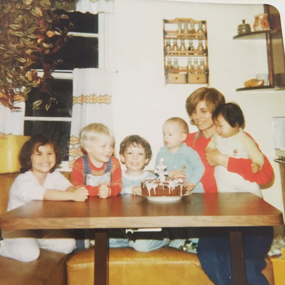A childhood family birthday gathering