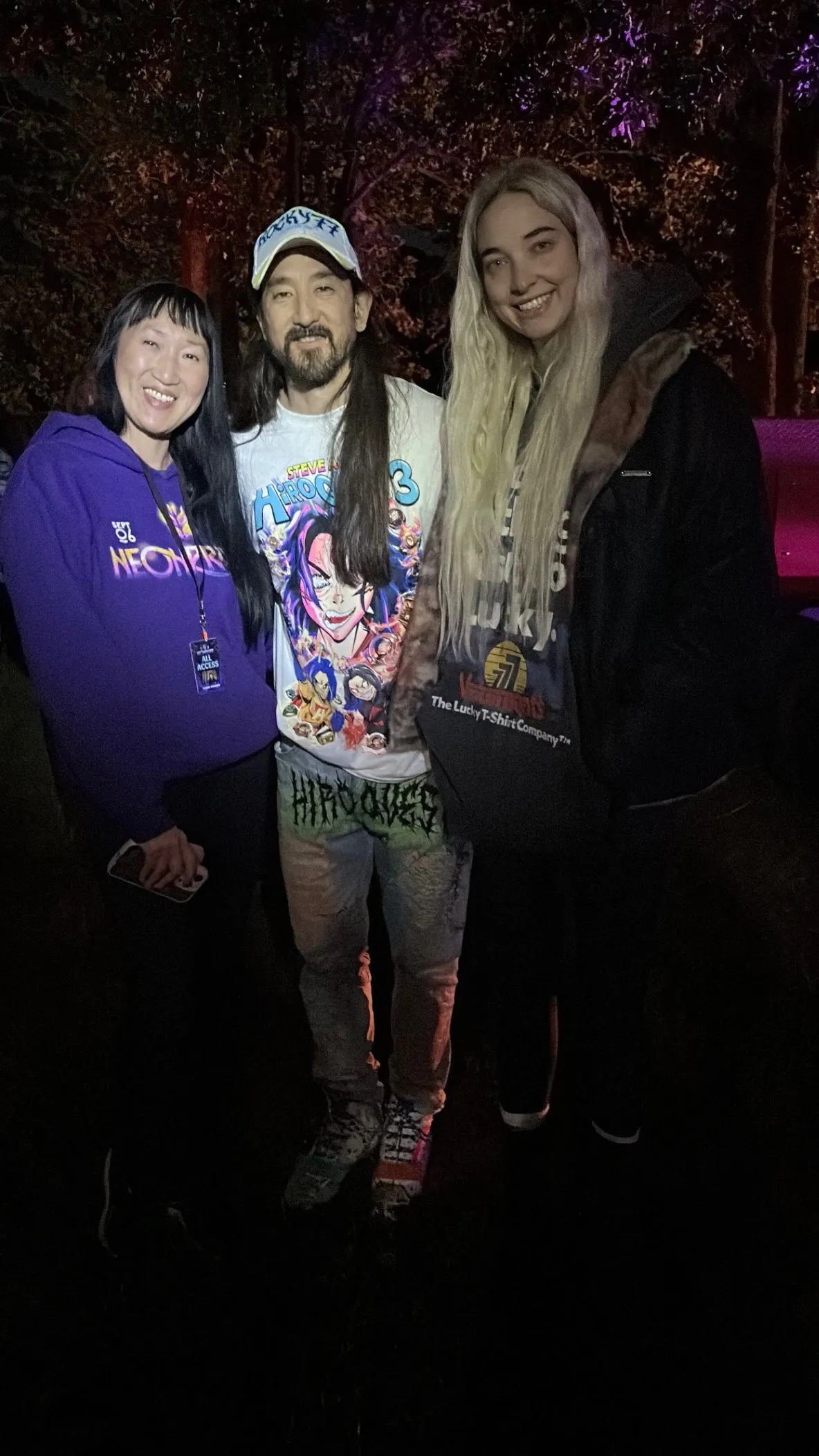 Karin with friends at an outdoor event